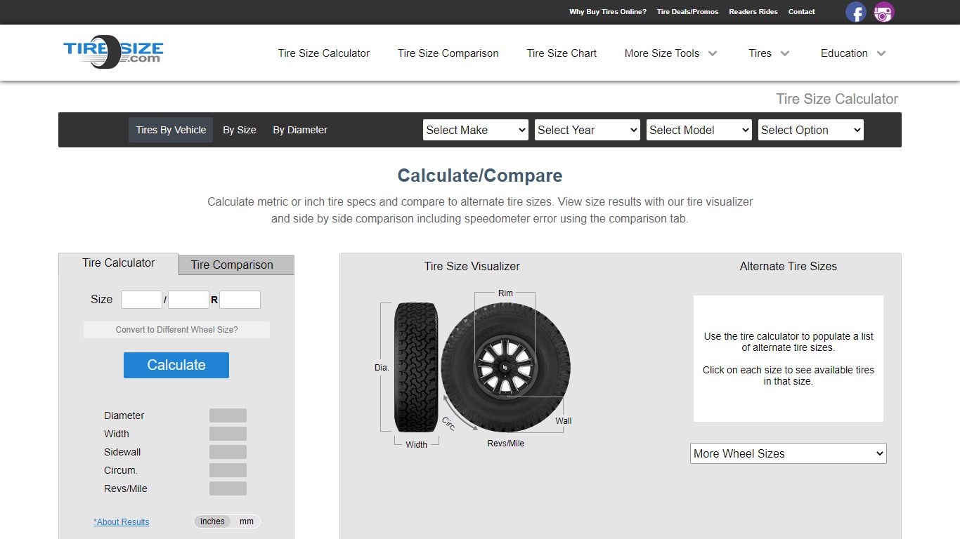 Tire Size Calculator
